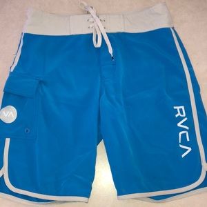 Blue RVCA swim trunks